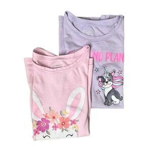The Children’s Place Purple (7/8) & Jumping Beans Pink (8) Short Sleeve Bundle